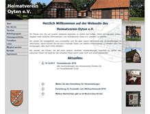 Tablet Screenshot of heimatverein-oyten.de